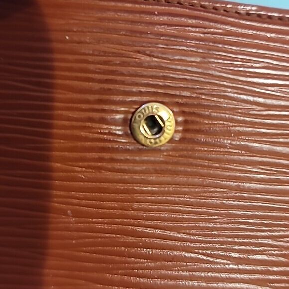 LOUIS VUITTON Porte Monet Bier Viennois Epi Leather Brown Kiss Lock Wallet GUC - Picture 9 of 16